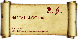 Mázi Józsa névjegykártya